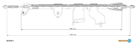 Трос зупиночних гальм - ADRIAUTO 28.0250.1