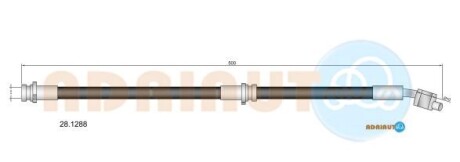 Nissan шланг тормозной пер. пр. almera 00- - (4621O5M4O5, 462105M405) ADRIAUTO 28.1288