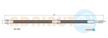 Nissan шланг тормозной зад.пр. almera 00- (+abs) - ADRIAUTO 281290