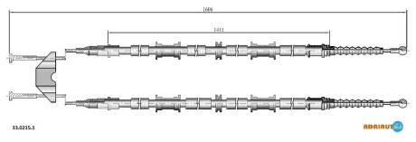 Трос зупиночних гальм - ADRIAUTO 33.0215.1