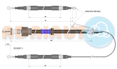 Трос зупиночних гальм - ADRIAUTO 3302671