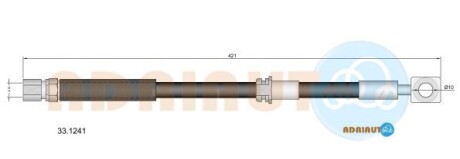 Opel шланг тормозной передн. vectra b - (562373, 90539252, 90495787) ADRIAUTO 33.1241