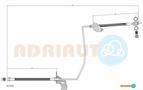 Opel шланг тормозной зад. лев. astra h, meriva - (13116136, 13334945, 562146) ADRIAUTO 33.1270