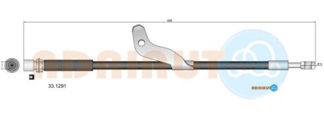 Opel гальмівний шланг правий antara a 2.0-3.2 06-, chevrolet captiva 2.4-3.2 06- - ADRIAUTO 33.1291