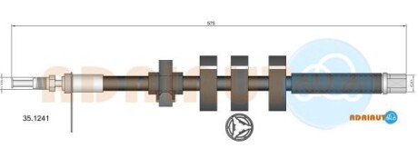 Шланг тормозной пер лев - ADRIAUTO 351241