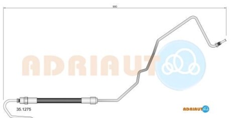 Citroen гальмівний шланг c4 i (lc_) 1.4-2.0 04-, peugeot 307 (3a/c) 1.4-2.0 00- - ADRIAUTO 35.1275