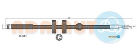 Шланг гальм. передн. PEUGEOT 607 -10 - ADRIAUTO 35.1284