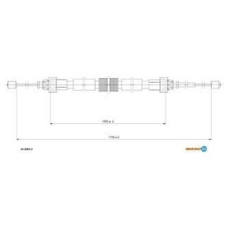 Трос ручного гальма Renault Duster задній - ADRIAUTO 41.0201.2