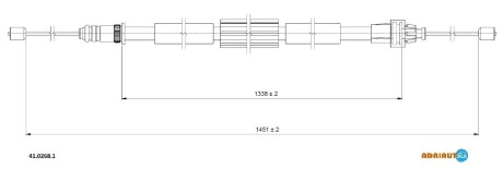 Тросик стояночного тормоза - ADRIAUTO 41.0268.1