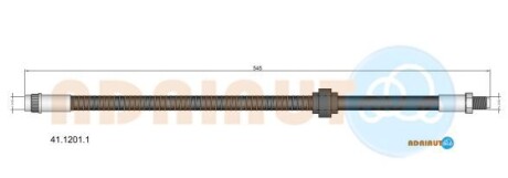 Renault шланг тормозной пер. master ii - ADRIAUTO 41.1201.1