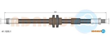 Opel шланг гальмівний задн. movano b 10- - ADRIAUTO 41.1205.1