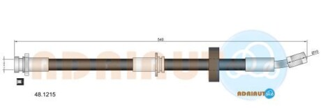 Suzuki шланг гальмівний передн.прав. vitara 88- - ADRIAUTO 48.1215