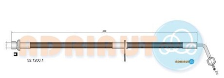 Тормозной шланг - (9094702F28, 9094702A21, 9O947O2A21) ADRIAUTO 52.1200.1