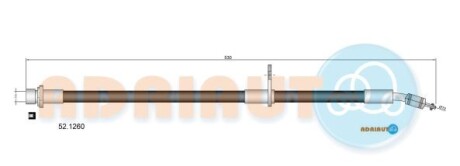 Шланг тормозной пер лев - ADRIAUTO 521260
