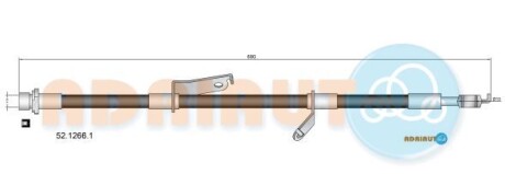 Toyota шланг гальм. передн. лів. corolla 12- - ADRIAUTO 52.1266.1
