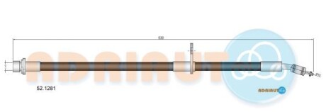 Шланг тормозной пер. левый TOYOTA Avensis -03 - ADRIAUTO 52.1281