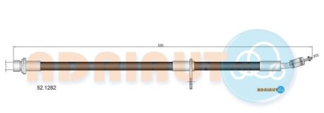 Шланг тормозной пер. прав. TOYOTA Avensis -03 - ADRIAUTO 52.1282