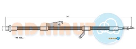 Toyota шланг гальм. передн. лів. coralla, auris, verso 07- - ADRIAUTO 52.1292.1