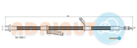 Toyota шланг гальм. передн. прав. coralla, auris, verso 07- - ADRIAUTO 52.1293.1