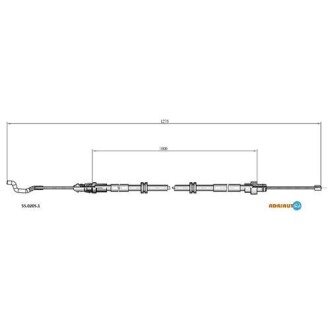 Трос ручного тормоза - (7H8609701G) ADRIAUTO 55.0205.1