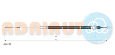 Трос стояночного тормоза - (3A0609721A, 3A0609721C) ADRIAUTO 550258