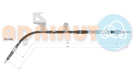 Трос гальма стоянки - ADRIAUTO 550285
