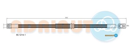 Шланг гальмівний передн. VW Jetta 2010- - ADRIAUTO 55.1214.1