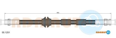 Тормшланг перед - ADRIAUTO 551251