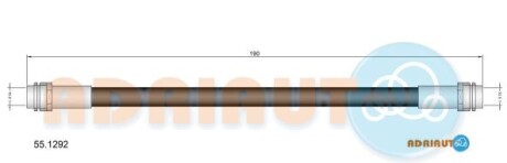 Vw шланг гальм. задн. phaeton 02- - ADRIAUTO 55.1292