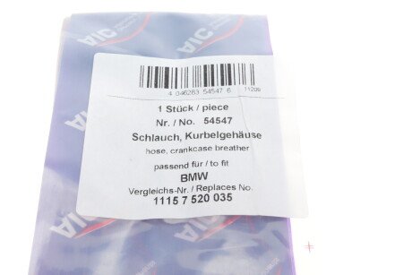 Шланг, продування картера Original Quality - ((11157520035, 11617500021)) AIC 54547