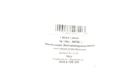 Фото 3 - Датчик зносу гальмівних колодок AIC 54720