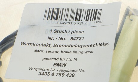 Фото 3 - Датчик зносу гальмівних колодок AIC 54721