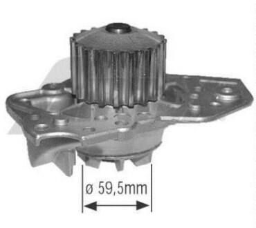 Водяний насос Expert/Peugeot 205/305/309/405 1.6/1.9 - (120139, 120163, 91511136) AIRTEX 1135