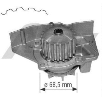 Водяной насос - (9633923080, 9400816989, 081698) AIRTEX 1563