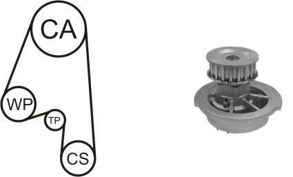 Водяной насос + комплект зубчатого ремня - AIRTEX WPK-163101
