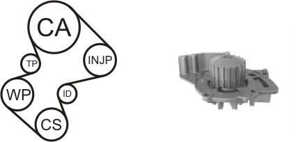 Насос охолоджуючої рідини + комплект зубчатого ременя - AIRTEX WPK-169002