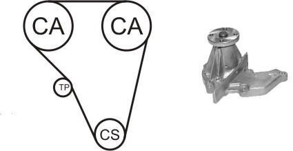 Водяной насос + комплект зубчатого ремня - AIRTEX WPK-410401