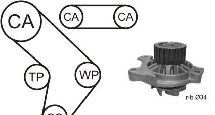 Водяной насос + комплект зубчатого ремня - AIRTEX WPK-9274R06