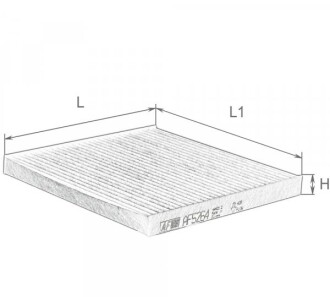 Салонний фільтр AF 5264a - ALPHA FILTER AF5264