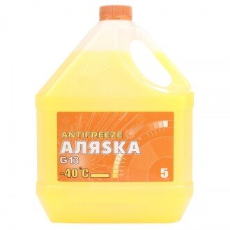 Антифриз Antifreeze G13 -40°C желтый, 5л - АЛЯSКА 5370