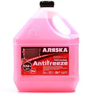 Антифриз Antifreeze G12+ -30°C красный, 5л - АЛЯSКА 9005