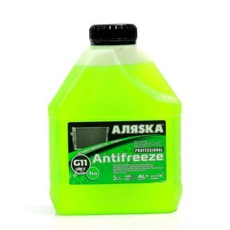 Антифриз Antifreeze G11 -30°C зелений, 1л - АЛЯSКА 9007 (фото 1)