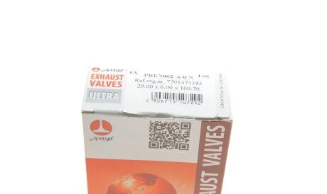 Фото 3 - Клапан выпускной AMP PREN062-A-0-N (PREN062A0N)