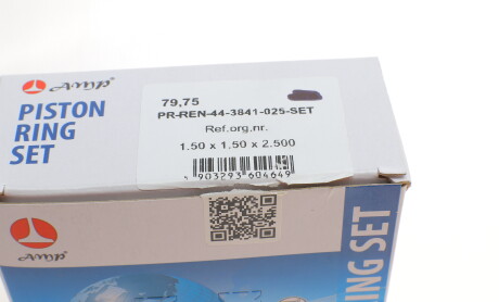 Фото 4 - Кільця поршневі AMP PR-REN-44-3841-025-SET (PRREN443841025SET)