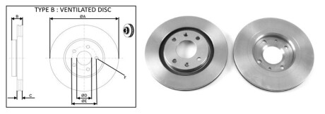 Диск тормозной передний (кратно 2) PEUGEOT 206 Хетчбек (2A/C) (08/98-) APPLUS - APLUS 61341AP