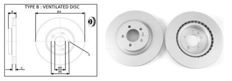 Диск тормозной передний (кратно 2) LAND ROVER RANGE ROVER SPORT (LW_) (04/13-) APPLUS - (lr019988, sdb000621, sdb000622) APLUS 61453AP