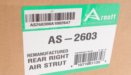 Фото 2 - Стойка амортизатору (амортизатор) ARNOTT AS-2603 (AS2603)