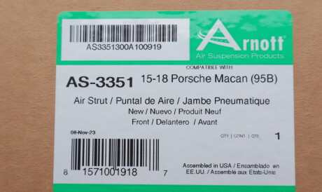 Фото 2 - Стойка амортизатору (амортизатор) ARNOTT AS-3351