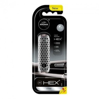 Ароматизатор на дефлектор Car HEX 10g - SILVER (11шт) - Aroma 83576