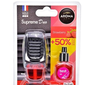 Ароматизатор Car Supreme DUO Slim STRAWBERRY 2x7мл - Aroma 92254